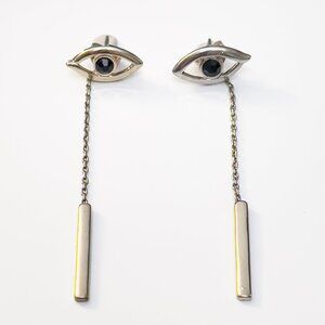 Eqyptian Eye Chain Drop Earrings